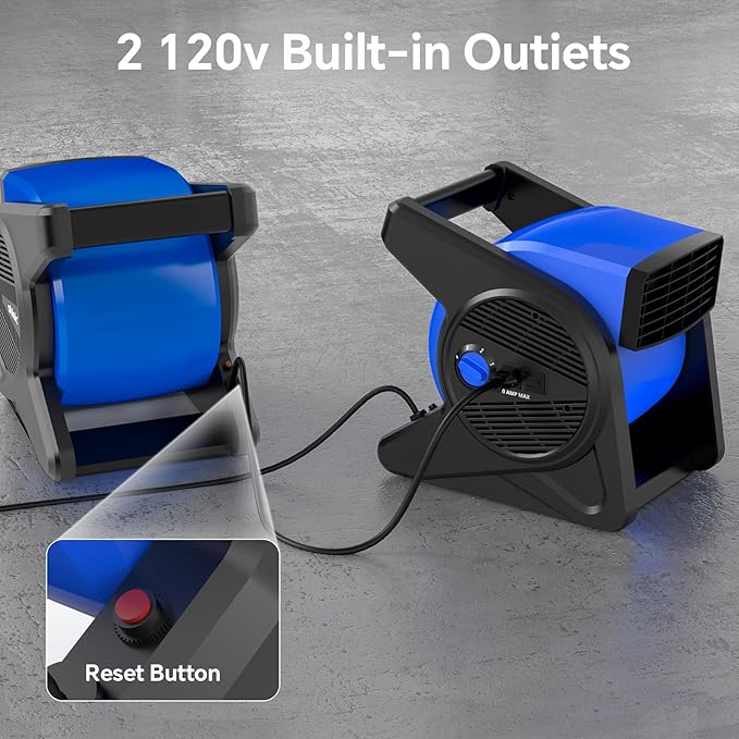 shinic 15" pivoting blower fan, portable pivoting blower fan - Image 5