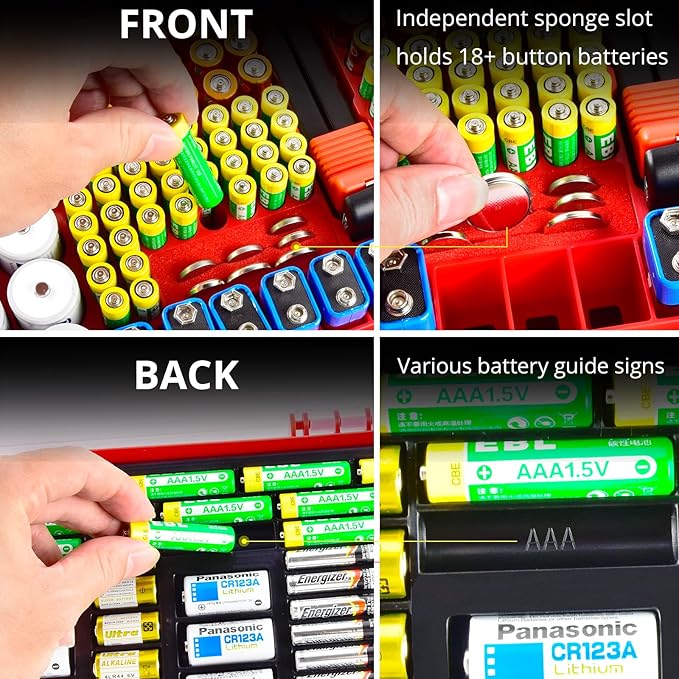Aptbyte Battery Organizer Storage Holder Box Case - Image 2