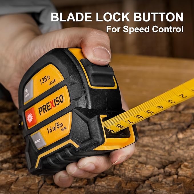 PREXISO 2-in-1 Laser Tape Measure, 135Ft Rechargeable Measurement Tool & 16Ft - Image 7