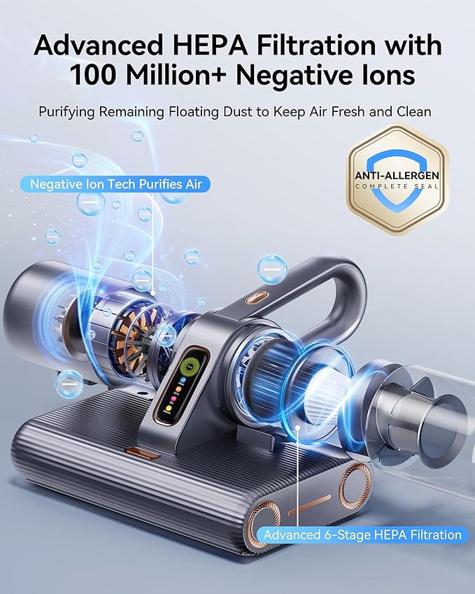 PureMatt Pro 35Kpa Max Suction AI Mattress Vacuum Bed Vacuum Cleaner - Image 8