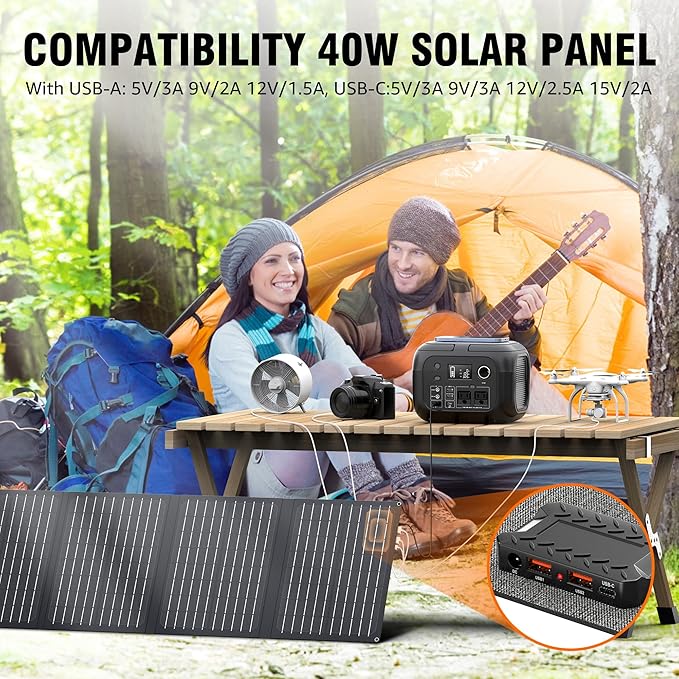 Solar Powered Generator 300W Peak/70400mAh, 260Wh Portable Power Station - Image 5