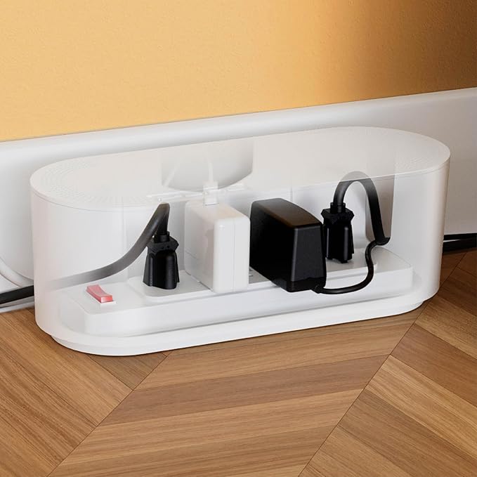 D-Line Cable Management Box, Power Strip Holder, Floor Outlet Hiders, Desk Cord - Image 8