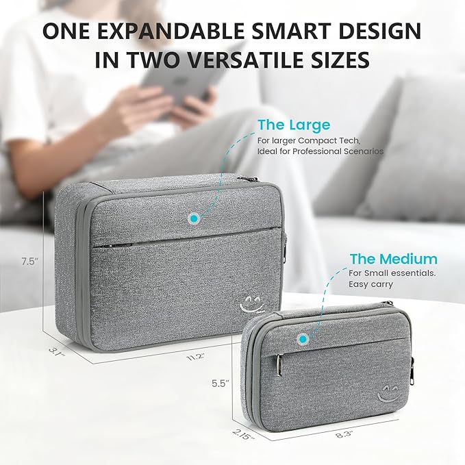 Travelkin Large Cord Organizer Travel, Electronic Organizer Travel Case - Image 2