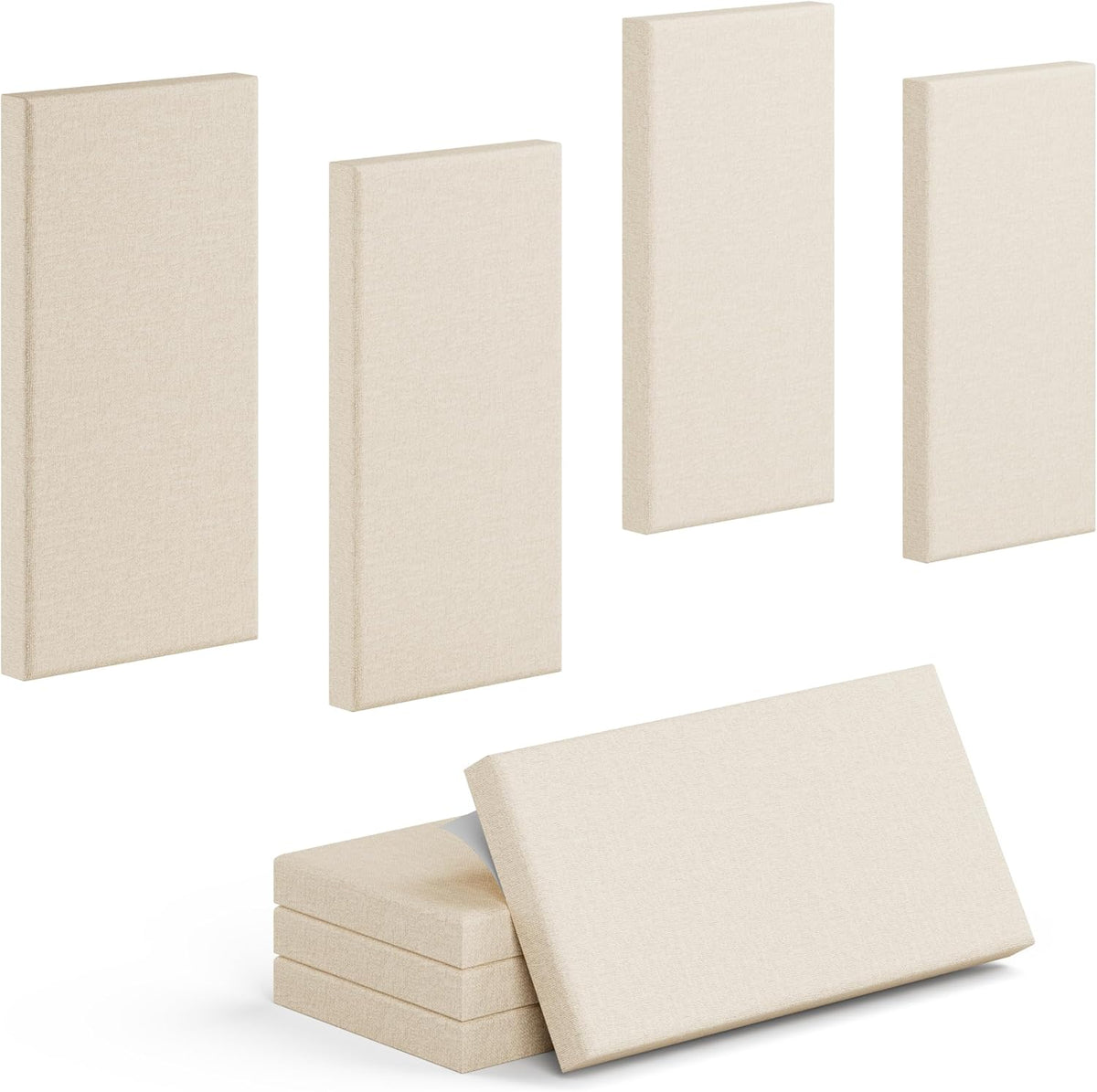 4 Pack High-Density Core with Fabric Cover Acoustic Panels – 24×12×2 In