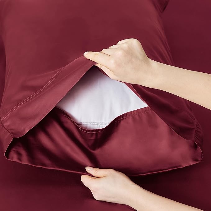 Bedsure California King Sheet Sets, Cooling Sheets, Rayon Derived from Bamboo - Image 7
