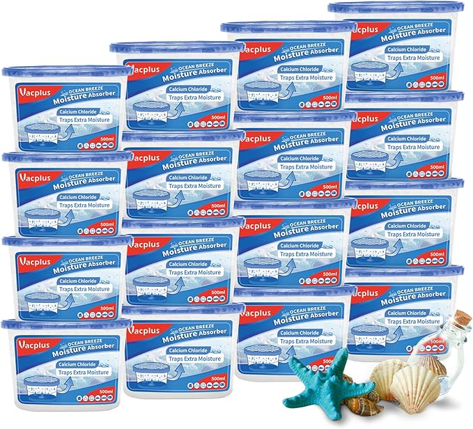 Vacplus Moisture Absorbers 16 Pack, 10.5 Oz, Humidity Absorber Boxes Attracts by Vacplus