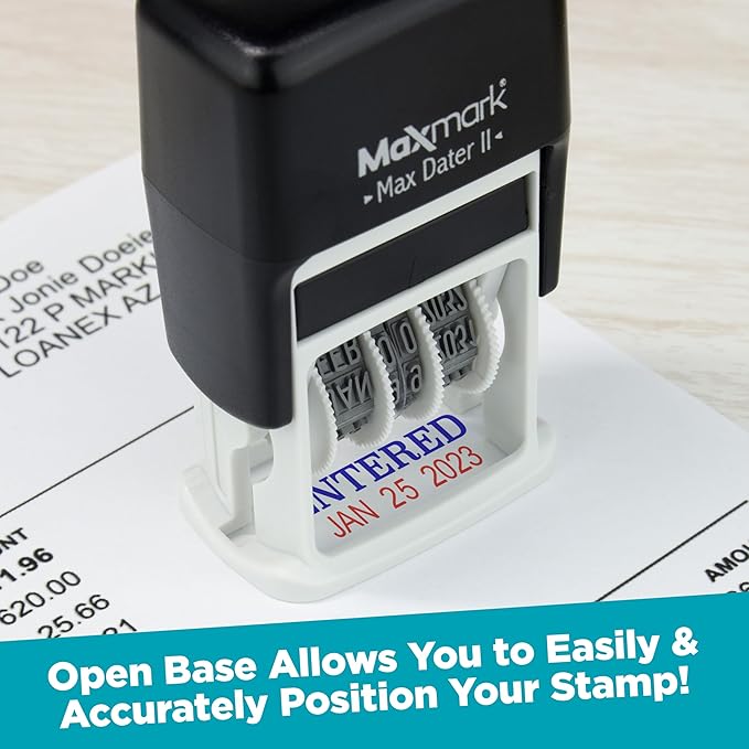 MaxMark Self-Inking Rubber Date Office Stamp - Image 4