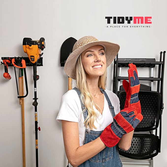 TIDYME Garage Wall Organizer | 32" Heavy-Duty Tool Storage Rack | Adjustable - Image 6