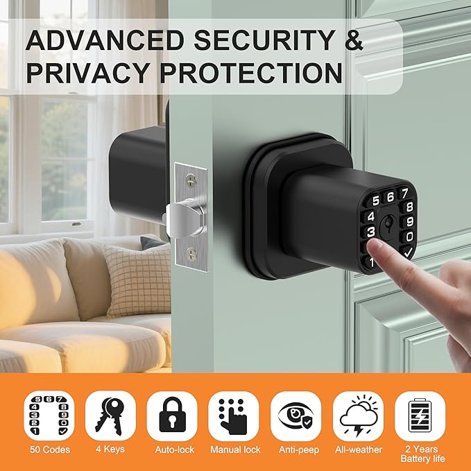 Richelock IU52 Double-Sided Keypad Door Lock, All-Weather, Fully Waterproof - Image 3