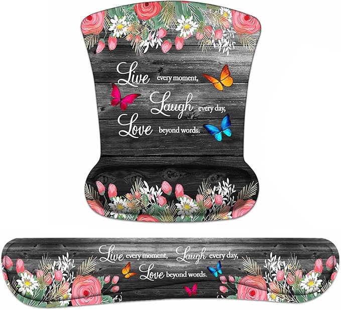 Keyboard Wrist Rest and Mouse Pad Wrist Support Set by Unknown