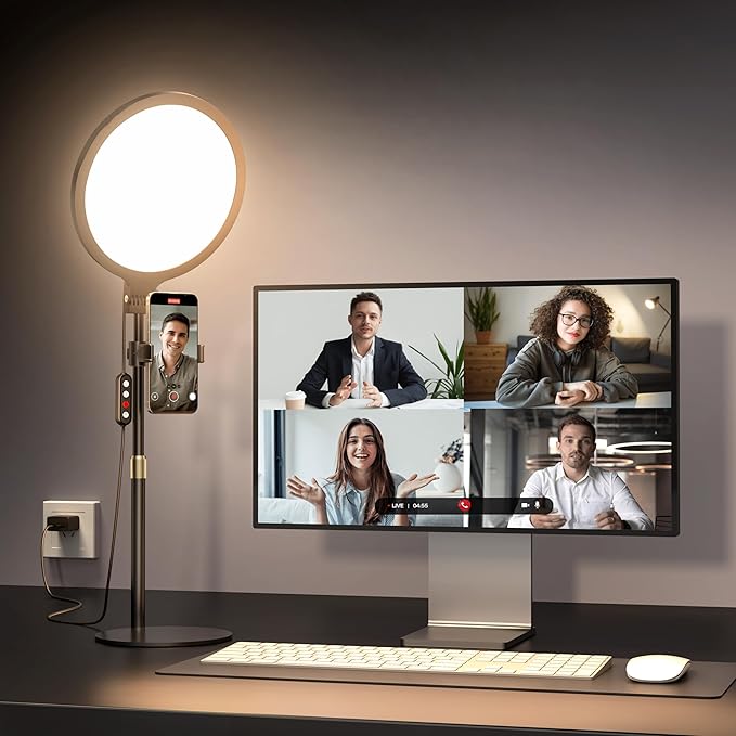 Ring Light with Stand for Zoom Meetings, 360° Rotate 10.5" Zoom Lighting for by Unknown
