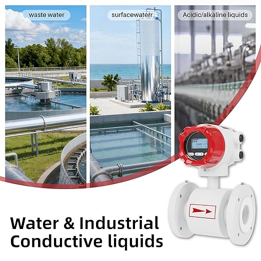 Electromagnetic Flow Meter, High-Precision Industrial Flowmeter Digital Display - Image 7
