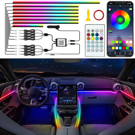 Jushope Car LED Strip Lights, Interior Acrylic LED Lights by Jushope
