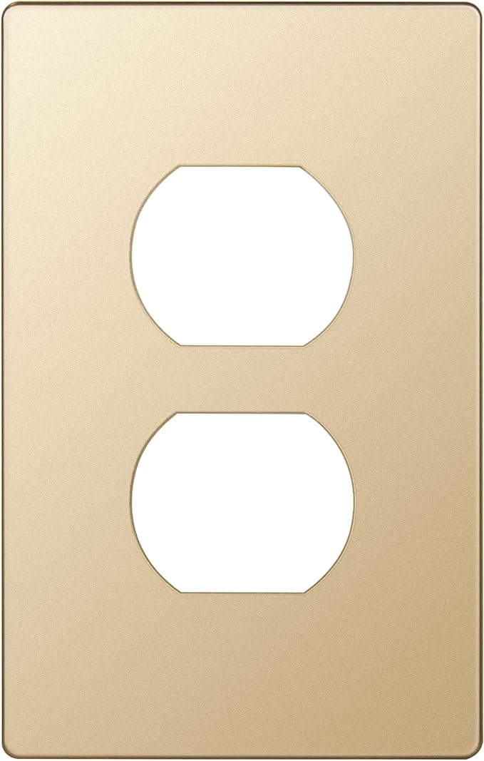 ENERLITES Elite Series Duplex Outlet Receptacle Cover, Screwless Wall Plate by Enerlites