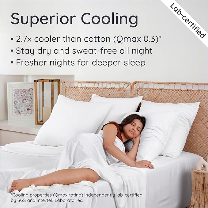 Bambaw 100% Viscose Derived from Bamboo Sheets Queen Size Deep Pocket Set – - Image 3