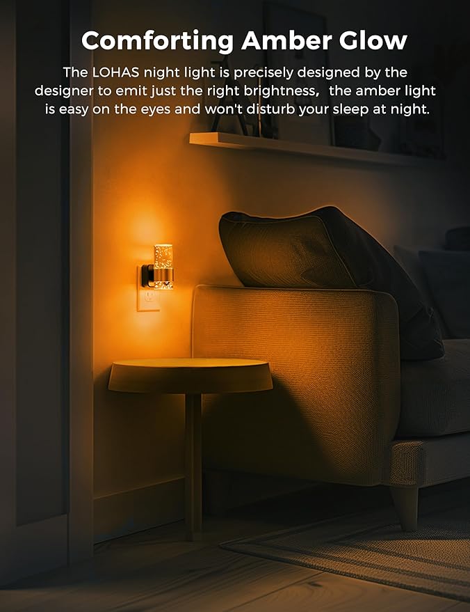 Night lights plug into wall, Amber Night Light - Image 4