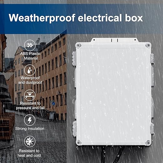 Namunanee Outdoor Electrical Junction Box, ABS Water Resistant Enclosure - Image 3