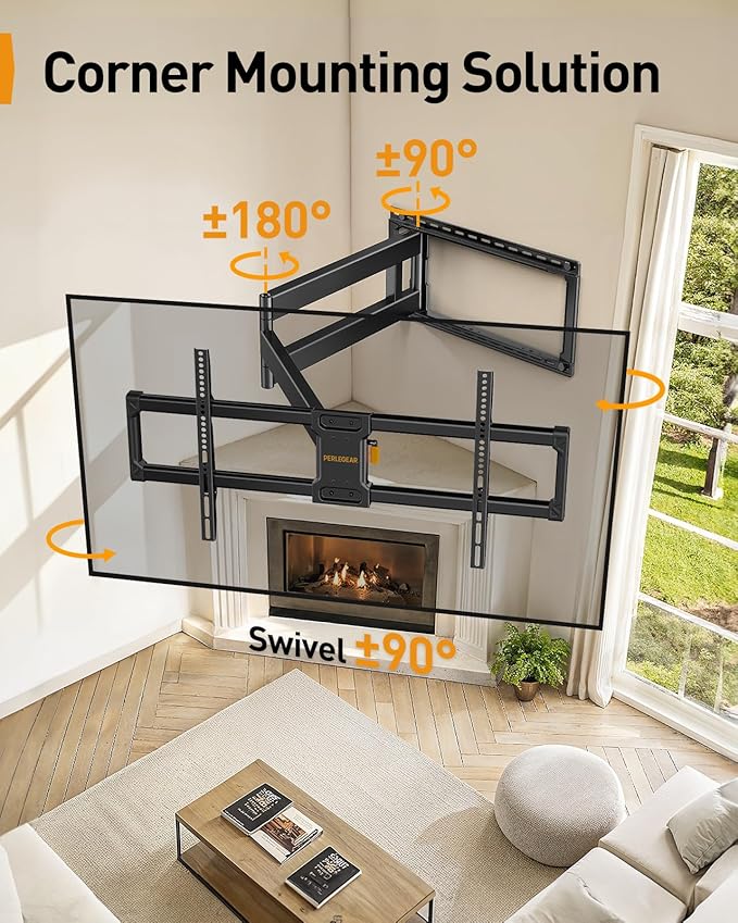 Perlegear Long Arm Full Motion TV Wall Mount - Image 6