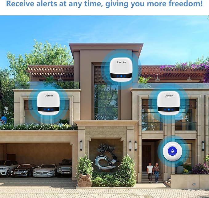 LIOTOIN Caregiver Pager Wireless Call Button Alert Button Call Bell Emergency - Image 4