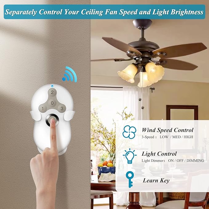 Universal Hunter Ceiling Fan Remote Control Kit, Smart Wi-Fi Control Kit - Image 2