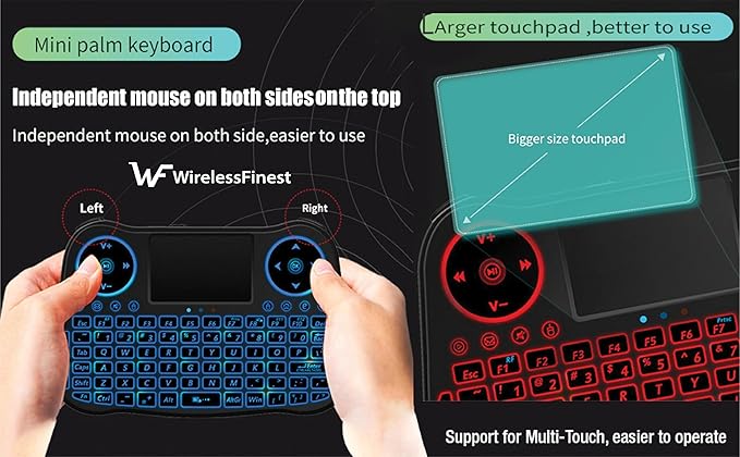 Wireless Mini Keyboard Remote Control Touchpad Mouse Combo Controller - Image 8