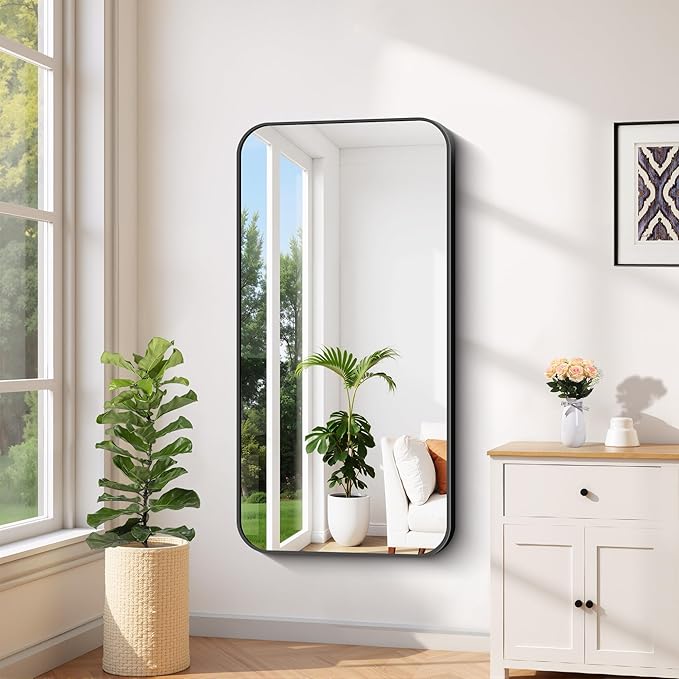 FORBATH Bathroom Mirror 48" x 24", Rectangle Black Narrow Bathroom Mirror - Image 4
