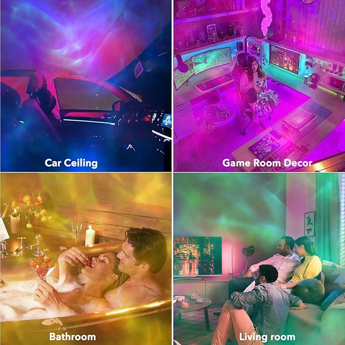 VoMii Ocean Wave Projector Light, 16 Colors Luminorthe Cube Lamp - Image 7