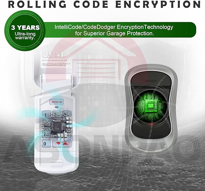 Genie Garage Door Opener Keypad & Remote GK-R G3T-R, Wireless Keyless - Image 5