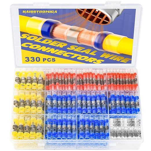 330PCS Solder Seal Wire Connectors-haisstronica Marine Grade by HAISSTRONICA