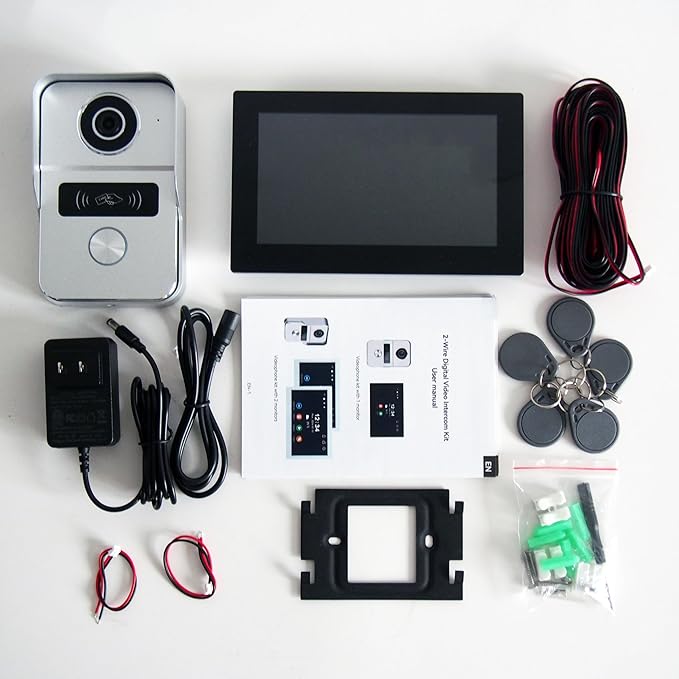 KeonBell 2 Wired Video Intercom System, 7 Inches Video Doorbell Camera - Image 9