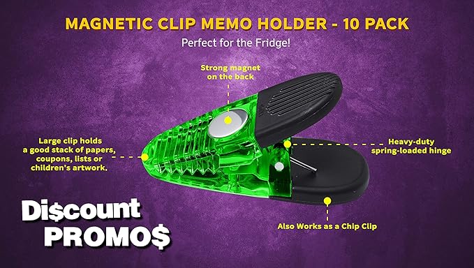 10 Magnetic Memo Holders Set - Image 3