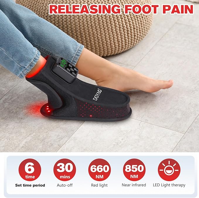 Rechargeable Red Light Therapy Feet Ankle, 132 LEDs 660 nm Red Light and 850 nm - Image 7