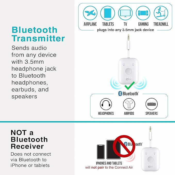 MEE audio Connect Air in-Flight Bluetooth Wireless Audio Transmitter Adapter - Image 5