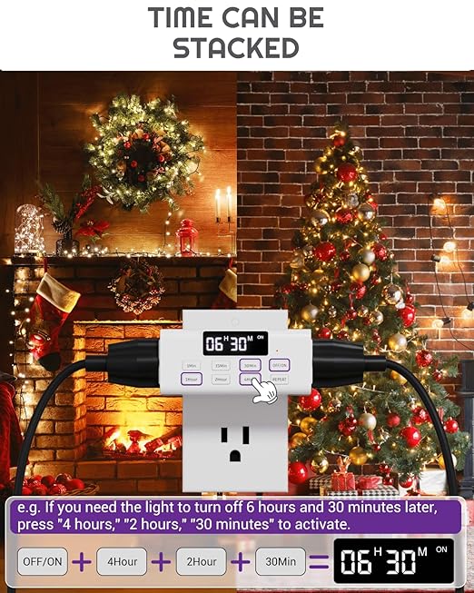 Indoor Countdown Timer Outlet, NEARPOW Auto Shut Off Timers - Image 2
