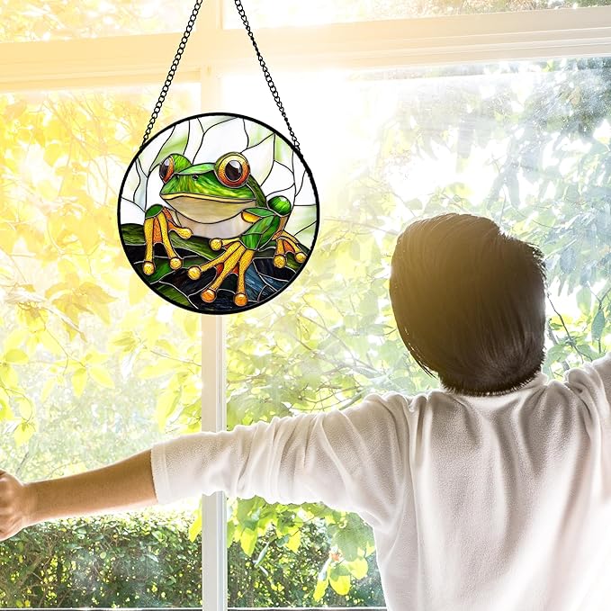 DASTOLL Stained Glass Window Hanging, and Mom 6.3 in - Image 4