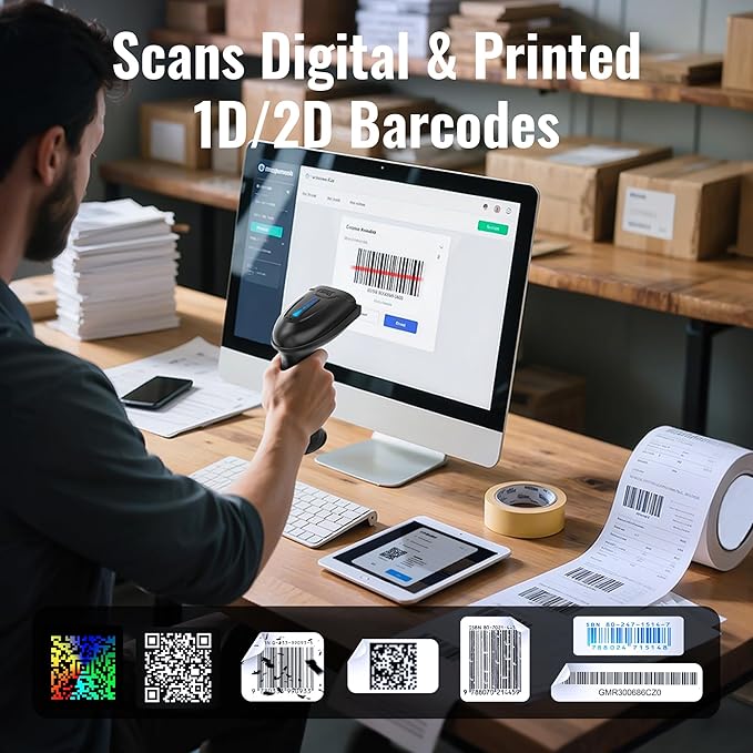 Tera 1D 2D QR Barcode Scanner Wireless and Wired - Image 6