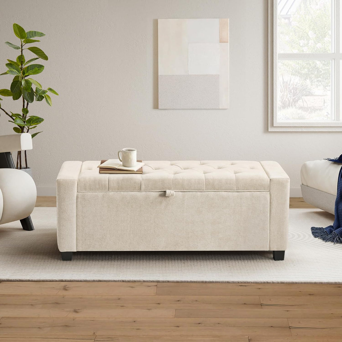 grainell 42.13” storage ottoman bench, upholstered tufted bedroom, main product view