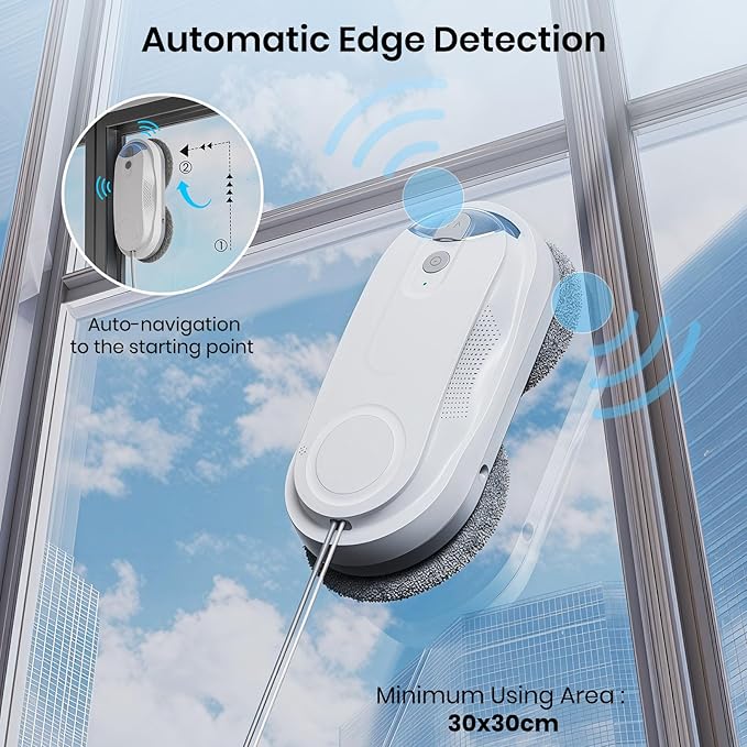 KKI Window Cleaning Robot, Auto Window Cleaner Robot, Dual Spray, Max 3200Pa - Image 4