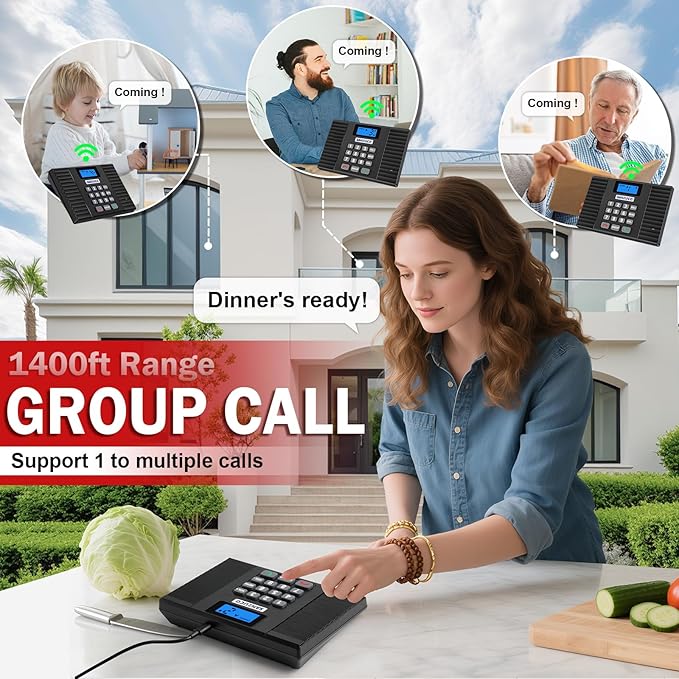 SANZUCO Intercoms Wireless for Home 60D, 2025 Hands Free Intercom Long Range - Image 4