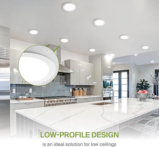 ASD 1 Pack 8 Inch LED Recessed Light 20W, 5 CCT 2700K-5000K CRI90+, IC Rated - Image 4