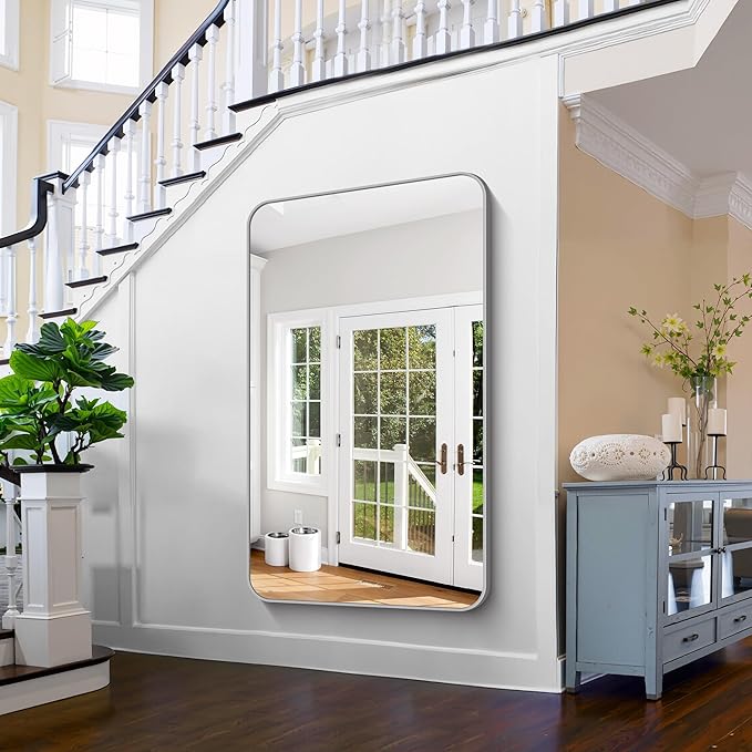 FORBATH 60x36 Inch Silver Bathroom Mirror - Image 6