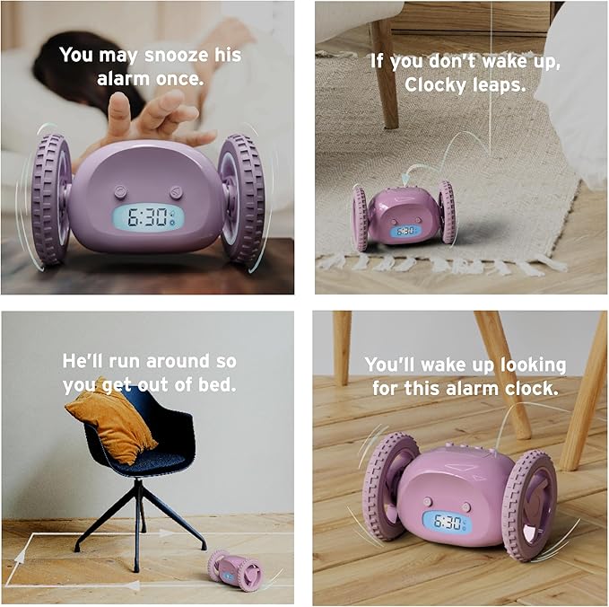 CLOCKY Alarm Clock on Wheels – Loud Rolling Alarm Clock - Image 8
