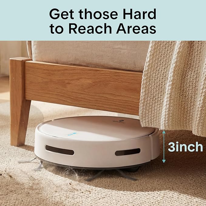 SereneLife Smart Robot Vacuum Cleaner and Mop Combo, App Control, 3 Cleaning - Image 4