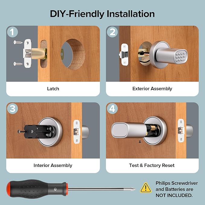 ThorBolt Keyless Entry Door Lock, Fingerprint Door Lock - Image 6