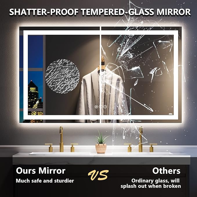 YEELAIT 60x36 Inch LED Bathroom Mirror - Image 6