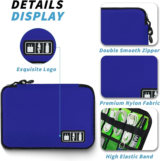 Electronics Organizer, Travel Cord Organizer Pouch, Portable Cable Organizer - Image 2