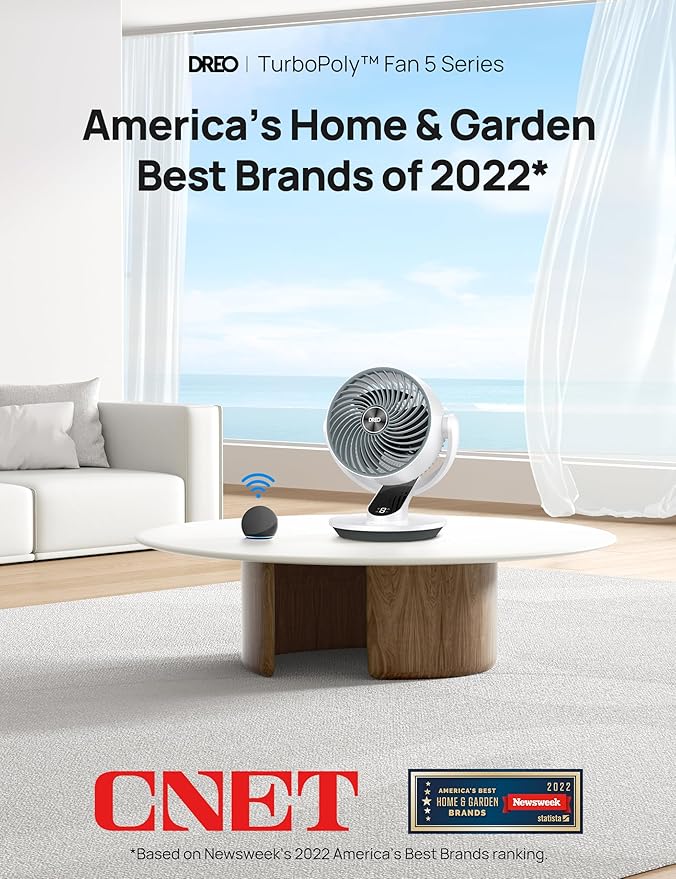 Dreo Smart Fan for Bedroom, 120° Vertical and 90° Oscillating Fan - Image 2