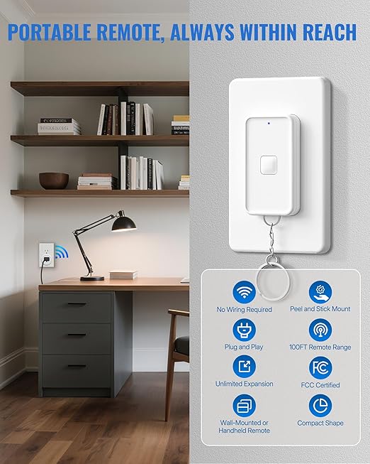 Remote Control Outlet, WILAWELS Remote Outlet Switch - Image 8