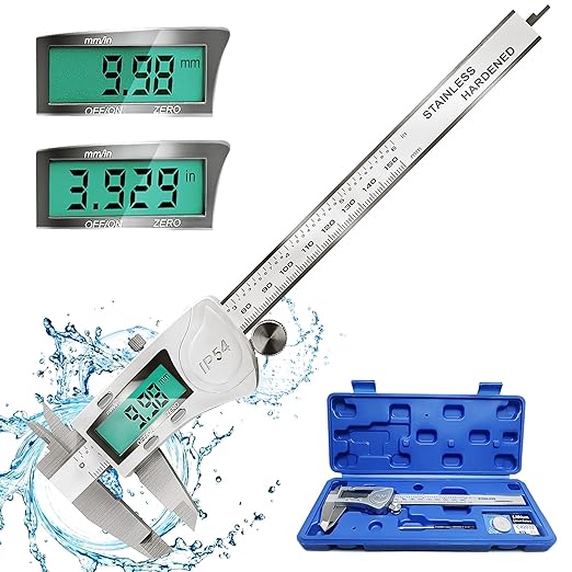 Electronic Digital Vernier Caliper Measuring Tool, IP54 Waterproof Electronic by Louisware