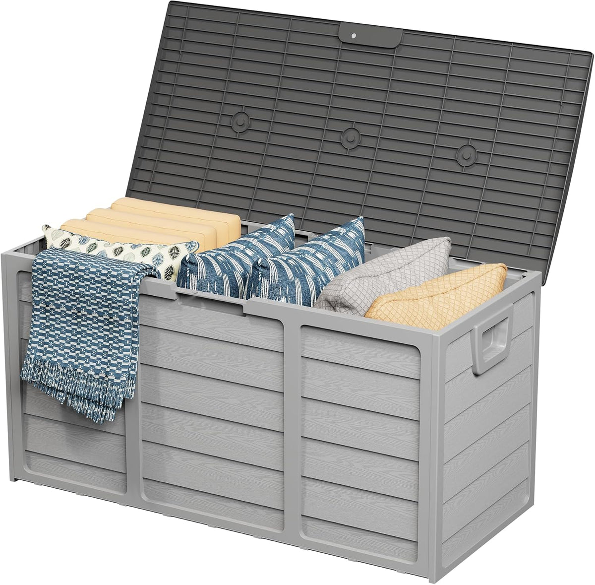 crownland outdoor 75 gallon storage deck box, weatherproof, main product view